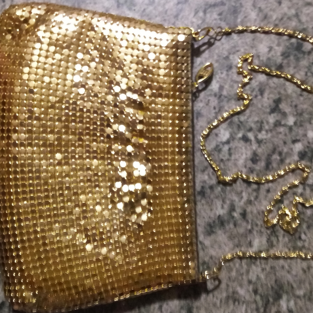 Vintage gold color aluminum bag